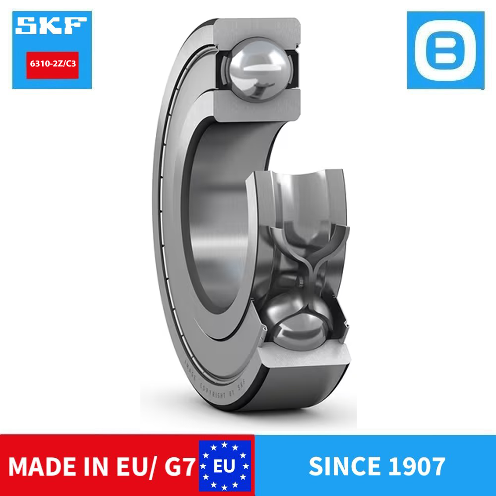 SKF 6310 2Z C3 2Z/C3 2RS1 2RS1/C3 2Z/C4 NR M/C3 Deep groove ball bearing, Vòng bi cầu, d50xD110xB27 mm, Xuất sứ EU/G7
