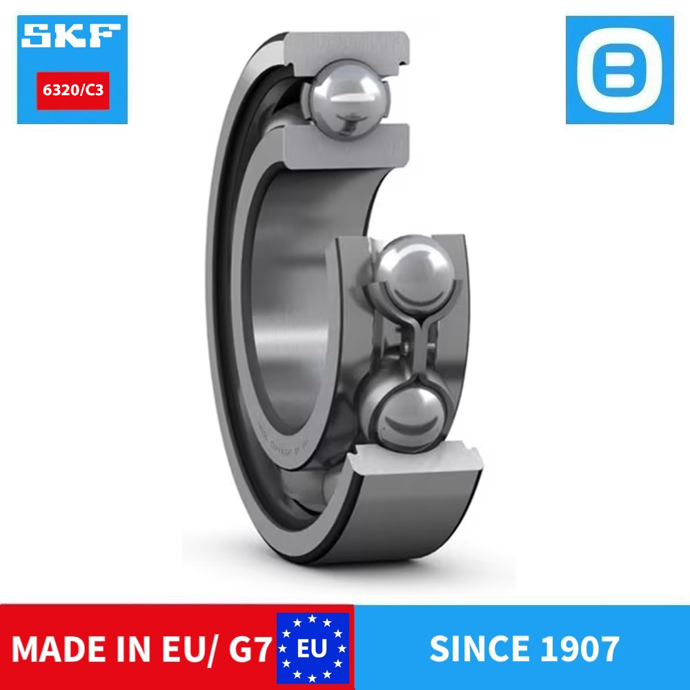 SKF 6320 2Z C3 2Z/C3 Deep groove ball bearing, Vòng bi cầu, d100xD215xB47 mm, Xuất sứ EU/G7