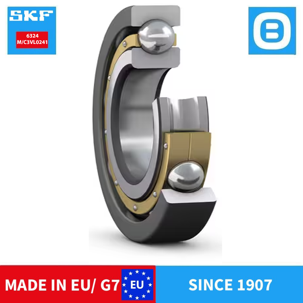 'SKF 6324 C3 2RS1 M M/C3 M/C3 VL 0241 Deep groove ball bearing, Vòng bi cầu, d120xD260xB55 mm, Xuất sứ EU/G7