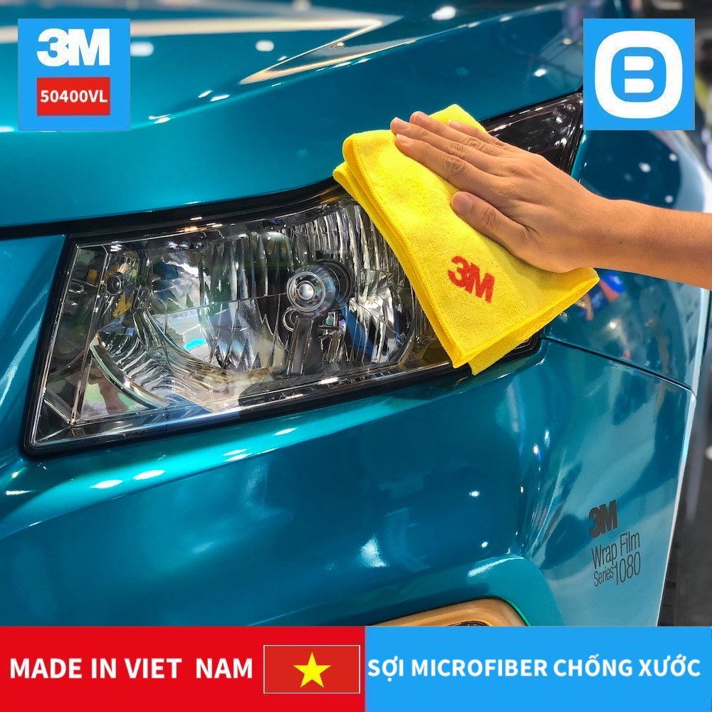 3M 50400 VL Microfiber Detail Cloth, Khăn lau xe hơi chuyên dụng 32 x 36cm