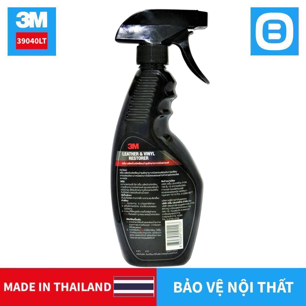 3M 39040LT Leathers & Vinyl Restorer, Chai xịt chăm sóc và bảo vệ nội thất ô tô, 400ml