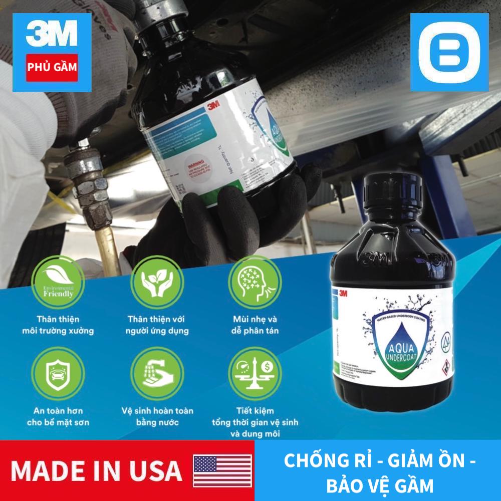 3M Aqua Underseal, Dung dịch phủ gầm gốc nước, 946ml