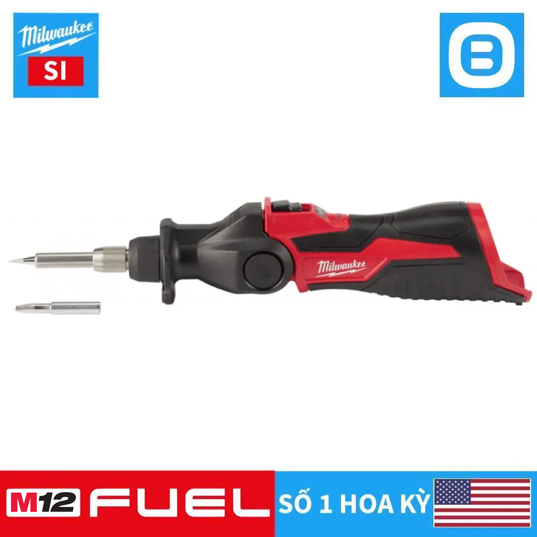 Milwaukee M12 SI, Máy hàn nhiệt 12V, Màu đỏ đen, Màu đỏ đen, 16077009