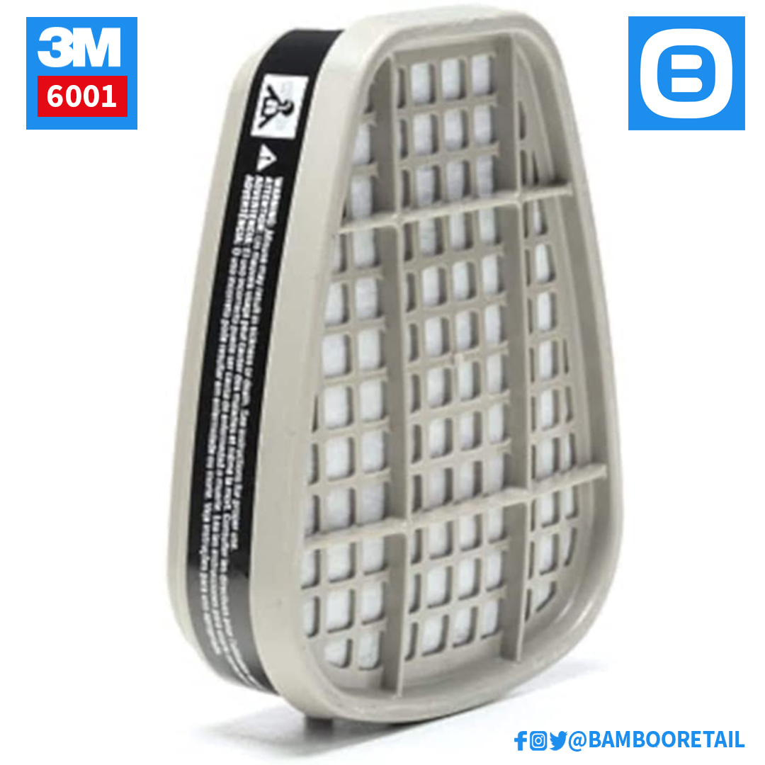 3M 6001, Phin lọc hơi hữu cơ than hoạt tính, Màu xám, WX700900094