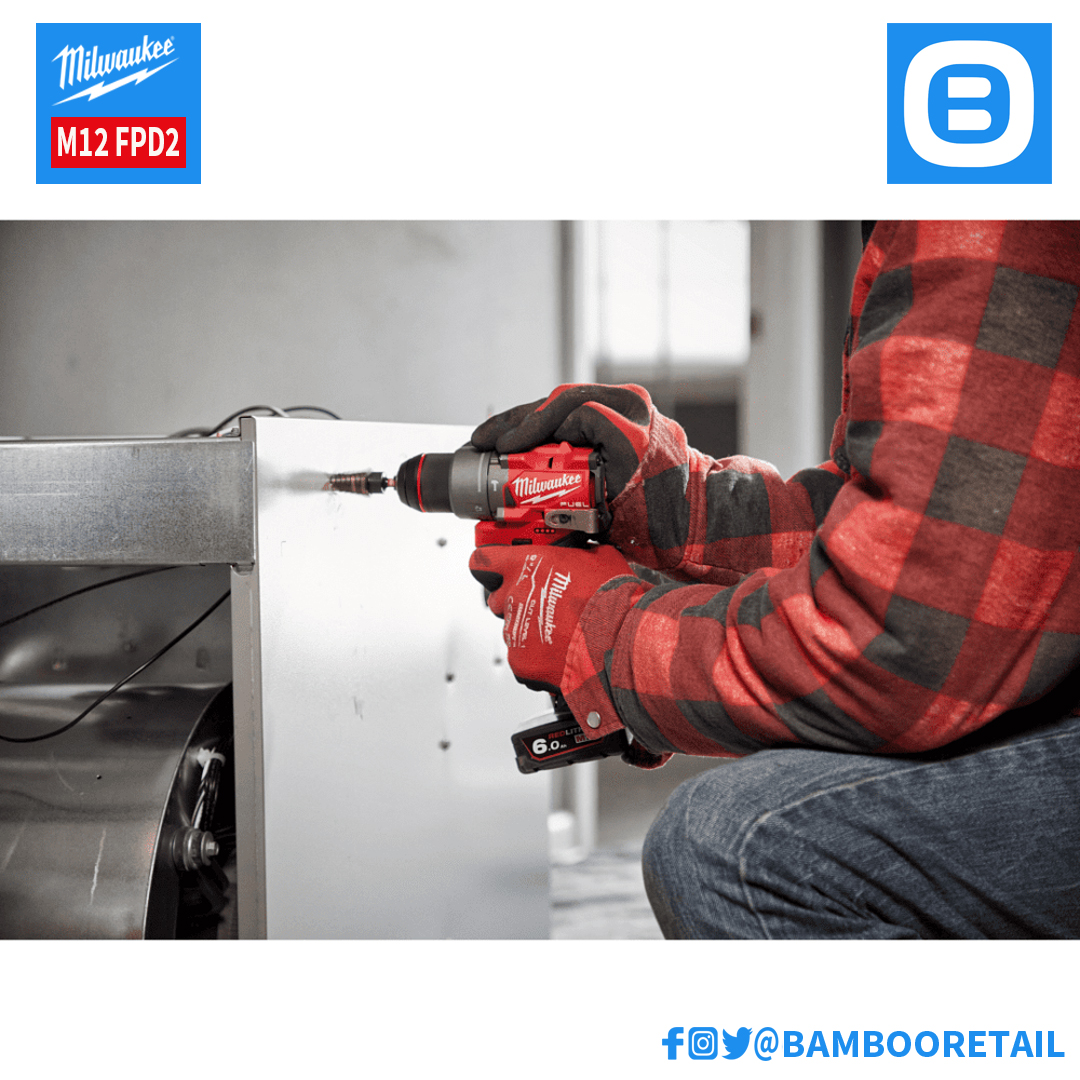 Milwaukee M12 FPD2, Máy khoan động lực, 12V, Màu đỏ đen