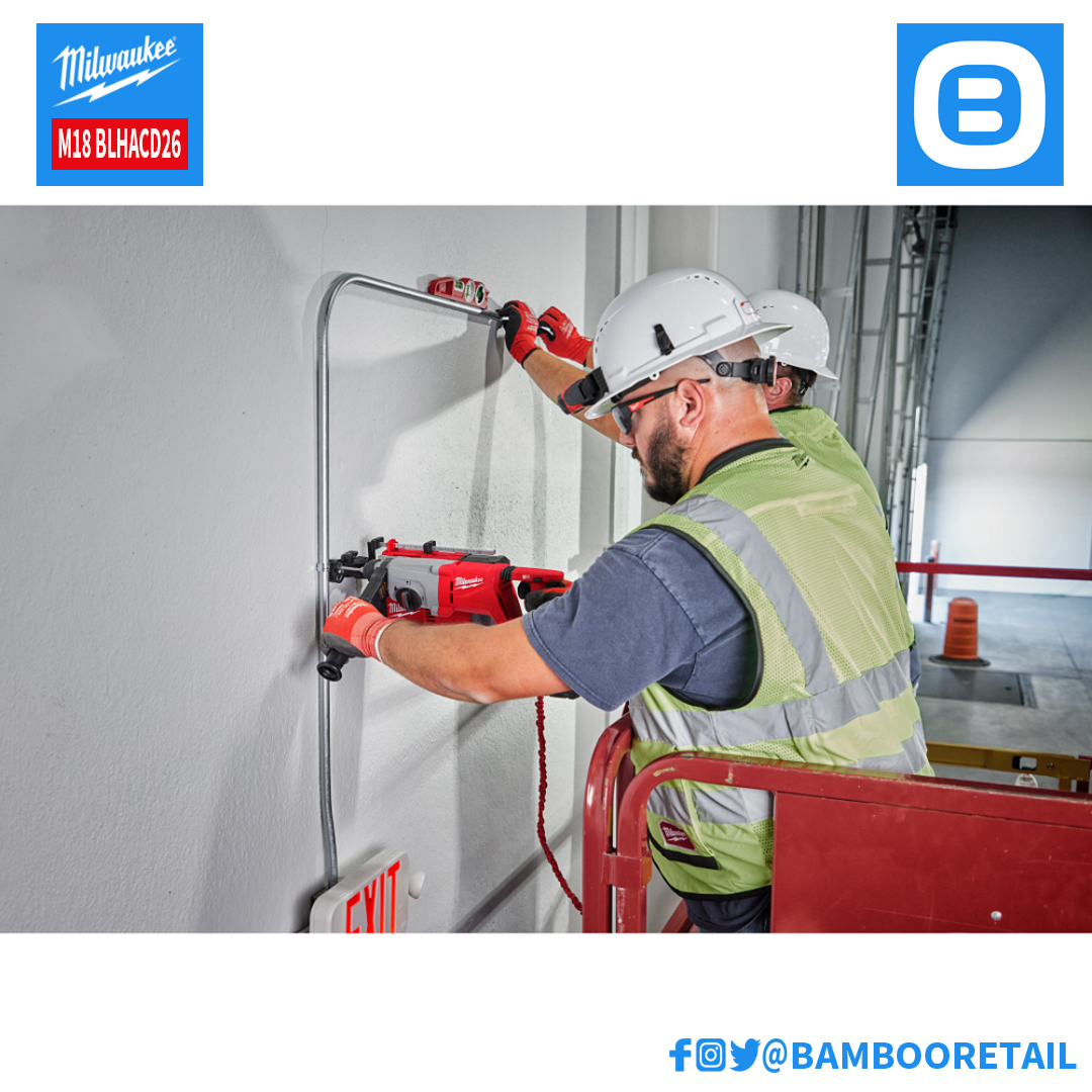 Milwaukee M18 BLHACD26, Máy khoan bê tông, 18V, 26mm, Màu đỏ đen
