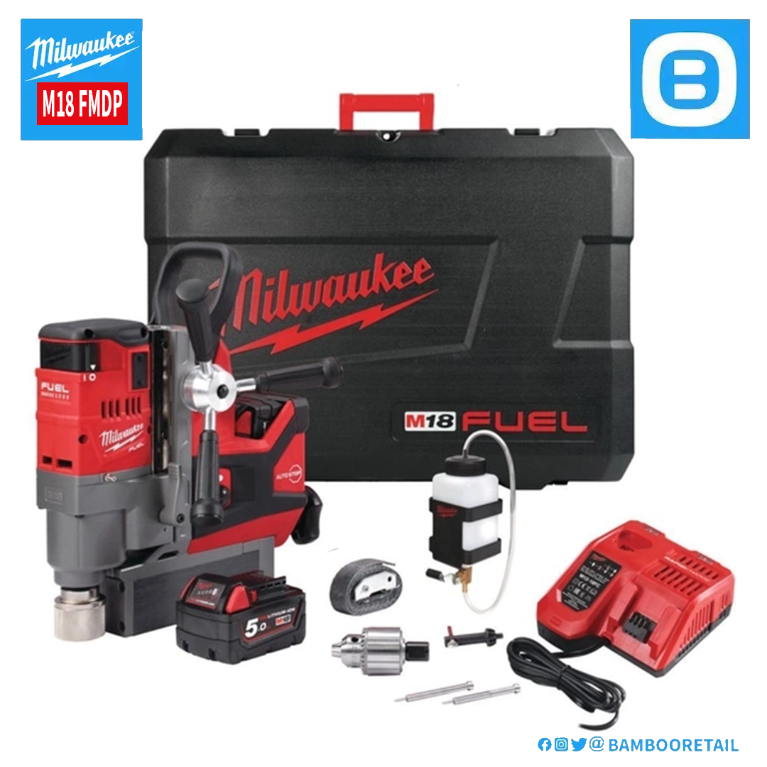 Milwaukee M18 FMDP, Máy khoan từ dùng pin, 18V, Màu đỏ đen, 18127029