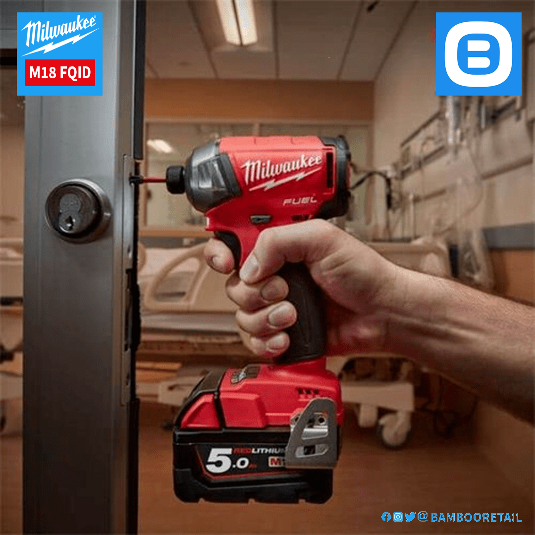 Milwaukee M18 FQID, Máy vặn vít thủy lực, 18V, Màu đỏ đen