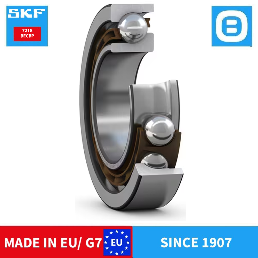 SKF 7218 BEP BECBM BECBP Single row angular contact ball bearing, Vòng bi tiếp xúc góc, d90xD160xB30 mm, Xuất sứ EU/G7