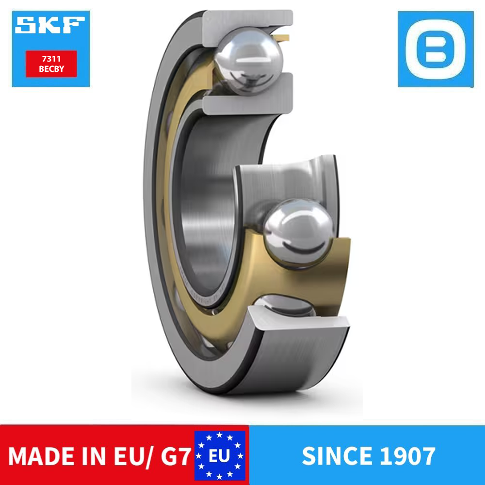 SKF 7311 BEP BEGAM BECBM BECBP BECBY Single row angular contact ball bearing, Vòng bi tiếp xúc góc, d55xD120xB29 mm, Xuất sứ EU/G7