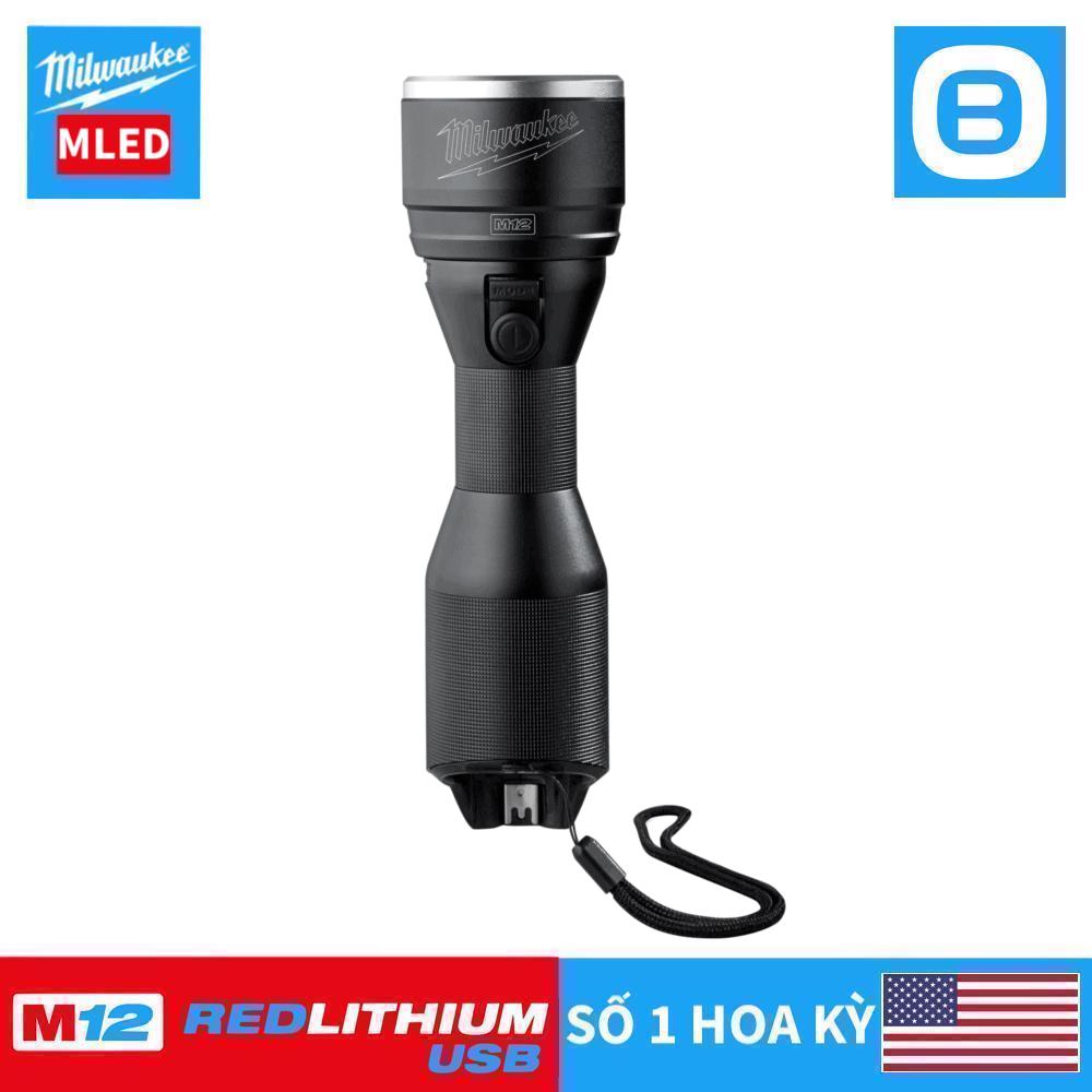 Milwaukee M12 MLED, Đèn siêu sáng vỏ kim loại, 12V, Màu đen, 16054004