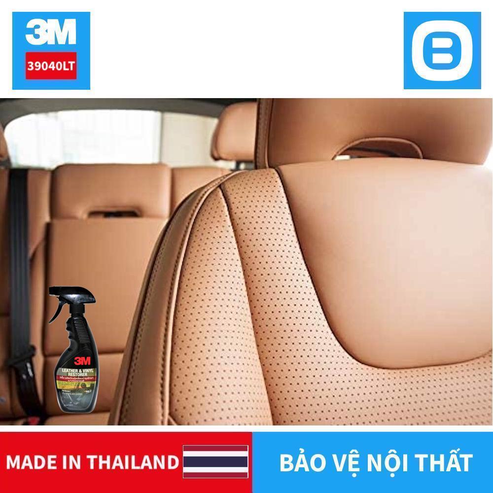 3M 39040LT Leathers & Vinyl Restorer, Chai xịt chăm sóc và bảo vệ nội thất ô tô, 400ml