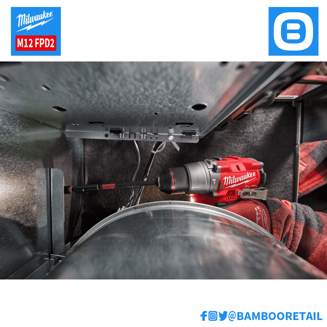 Milwaukee M12 FPD2, Máy khoan động lực, 12V, Màu đỏ đen