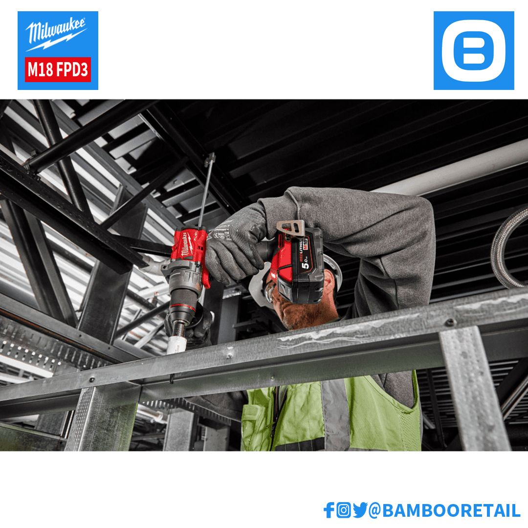 Milwaukee M18 FPD3, Máy khoan động lực, 18V, Màu đỏ đen