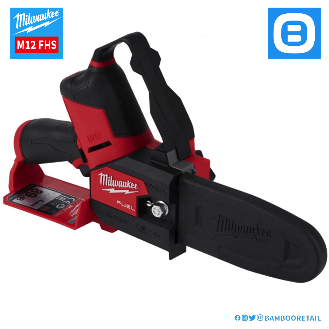 Milwaukee M12 FHS, Máy cưa xích, 12V, Chiều dài cắt 140 mm, Màu đỏ đen, 18488007