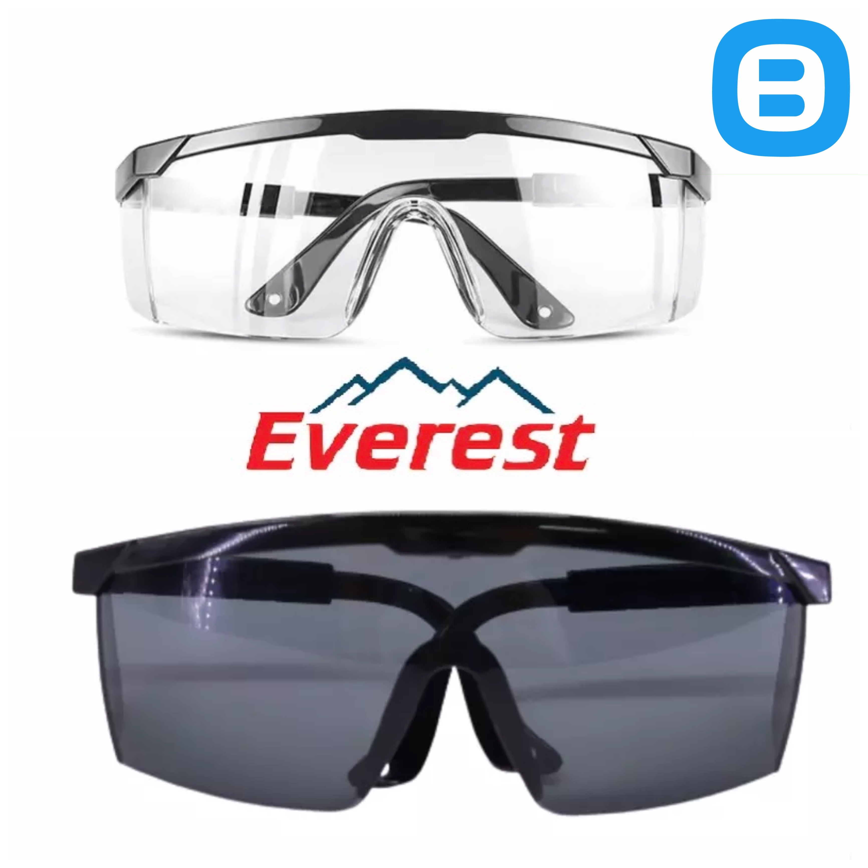 Everest EV105 Kính bảo hộ cao cấp chống bụi, chống tia UV, chống đọng sương, chống trầy xước bảo vệ mắt