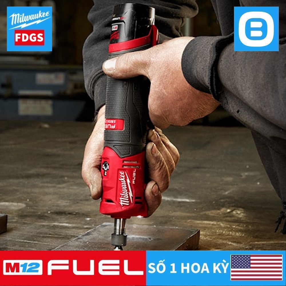 Milwaukee M12 FDGS, Máy mài khuôn, 12V, Màu đỏ đen, 18393007