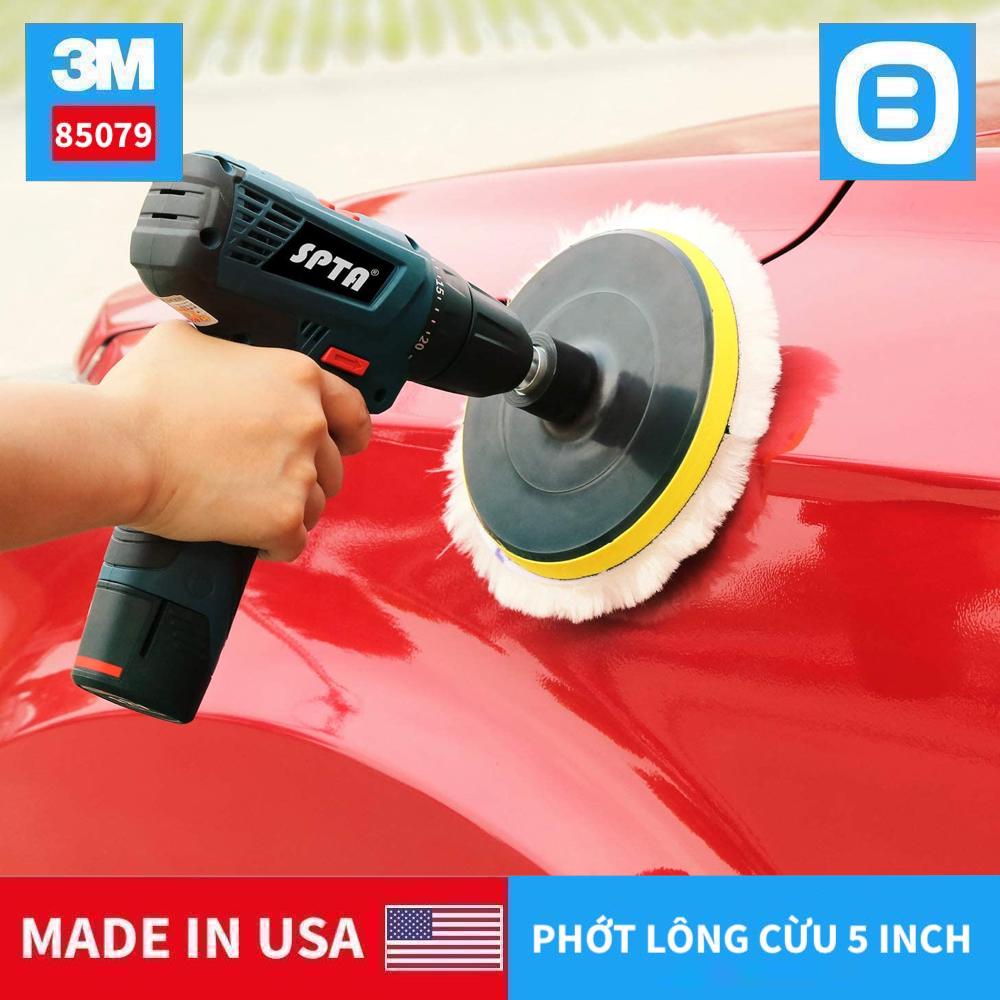 3M 85079 Finesse-it Buffing Pad, Phớt lông cừu đánh bóng 5 Inch, Màu trắng