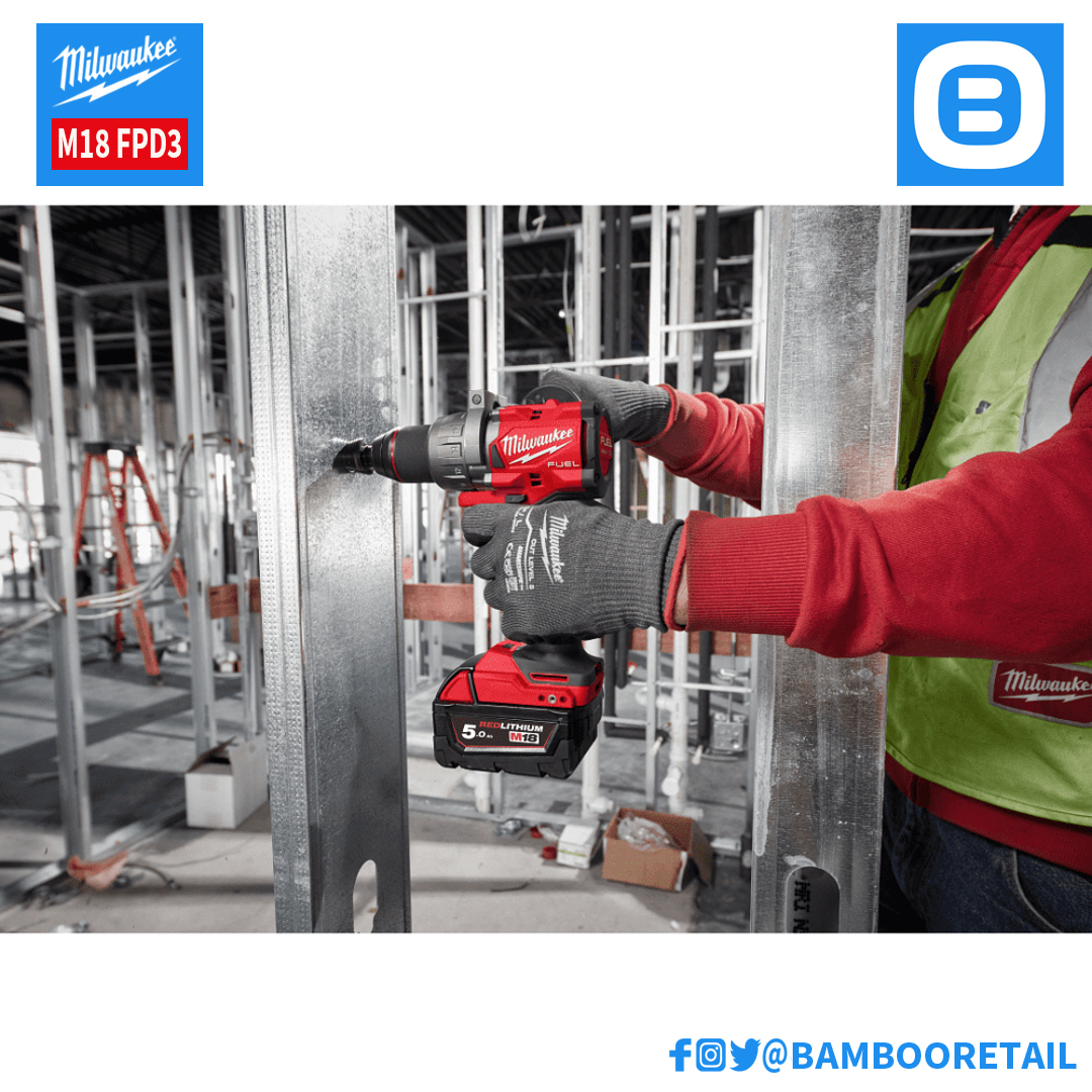 Milwaukee M18 FPD3, Máy khoan động lực, 18V, Màu đỏ đen