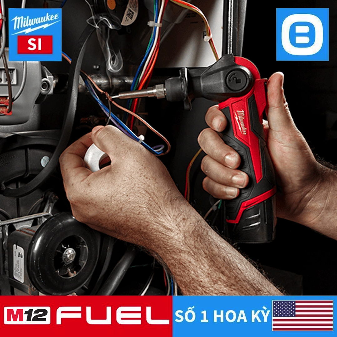 Milwaukee M12 SI, Máy hàn nhiệt 12V, Màu đỏ đen, Màu đỏ đen, 16077009