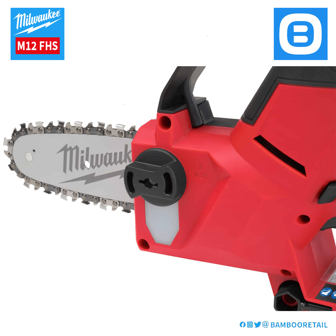 Milwaukee M12 FHS, Máy cưa xích, 12V, Chiều dài cắt 140 mm, Màu đỏ đen, 18488007