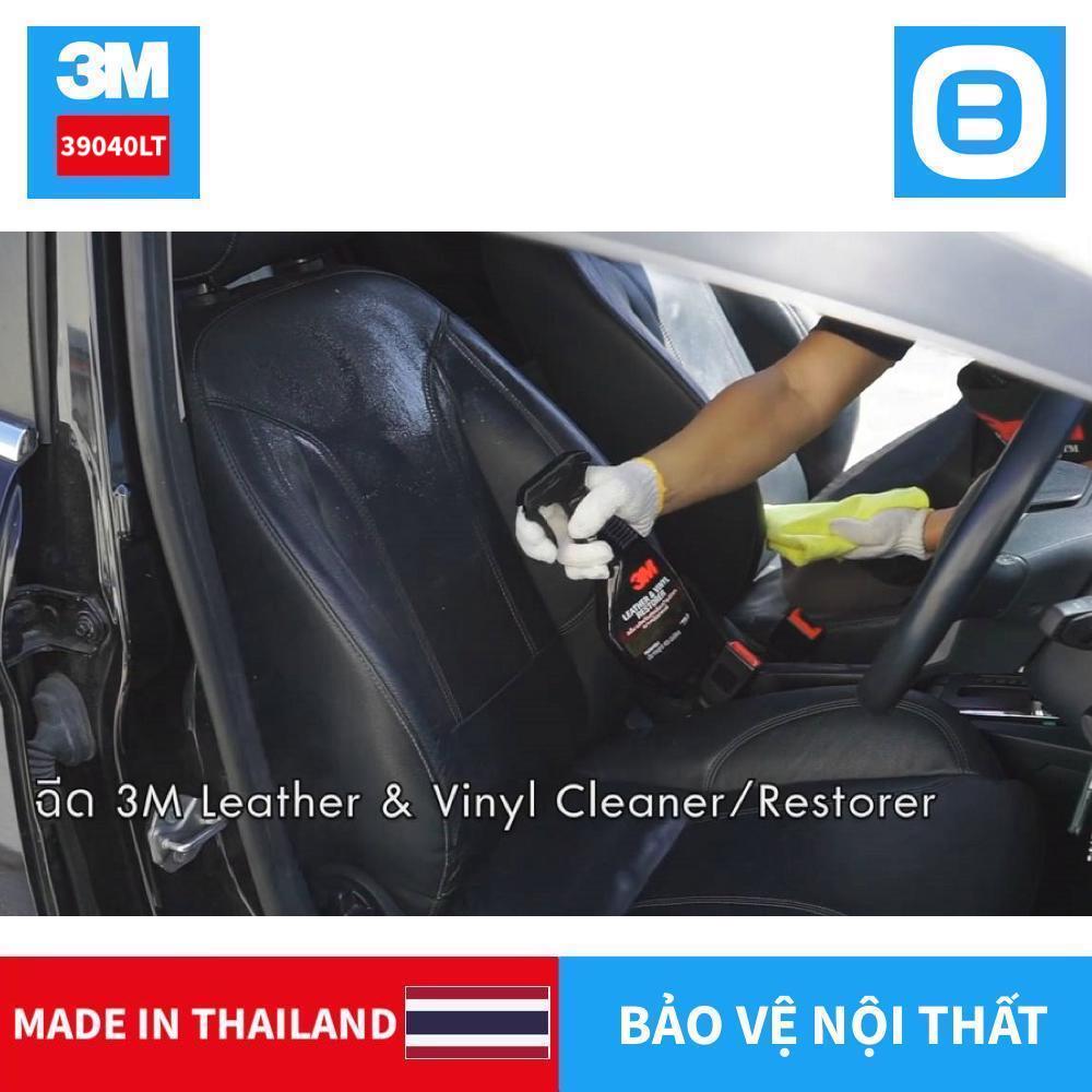 3M 39040LT Leathers & Vinyl Restorer, Chai xịt chăm sóc và bảo vệ nội thất ô tô, 400ml