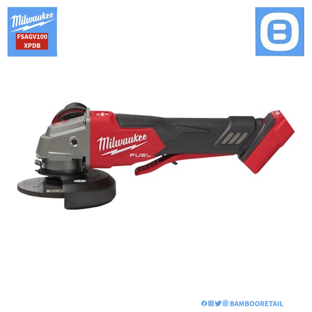 Milwaukee M18 FSAGV100XPDB, Máy mài góc có phanh tốc độ, 18V, 100mm, Màu đỏ đen, 18521012