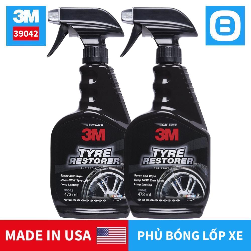 3M 39042 Tire Restorer, Chai xịt bảo dưỡng và phủ bóng lốp xe, 473ml