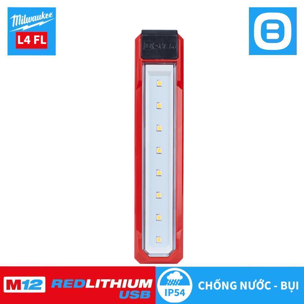 Milwaukee L4 FL, Đèn LED USB bỏ túi, Màu đỏ đen, 18257005