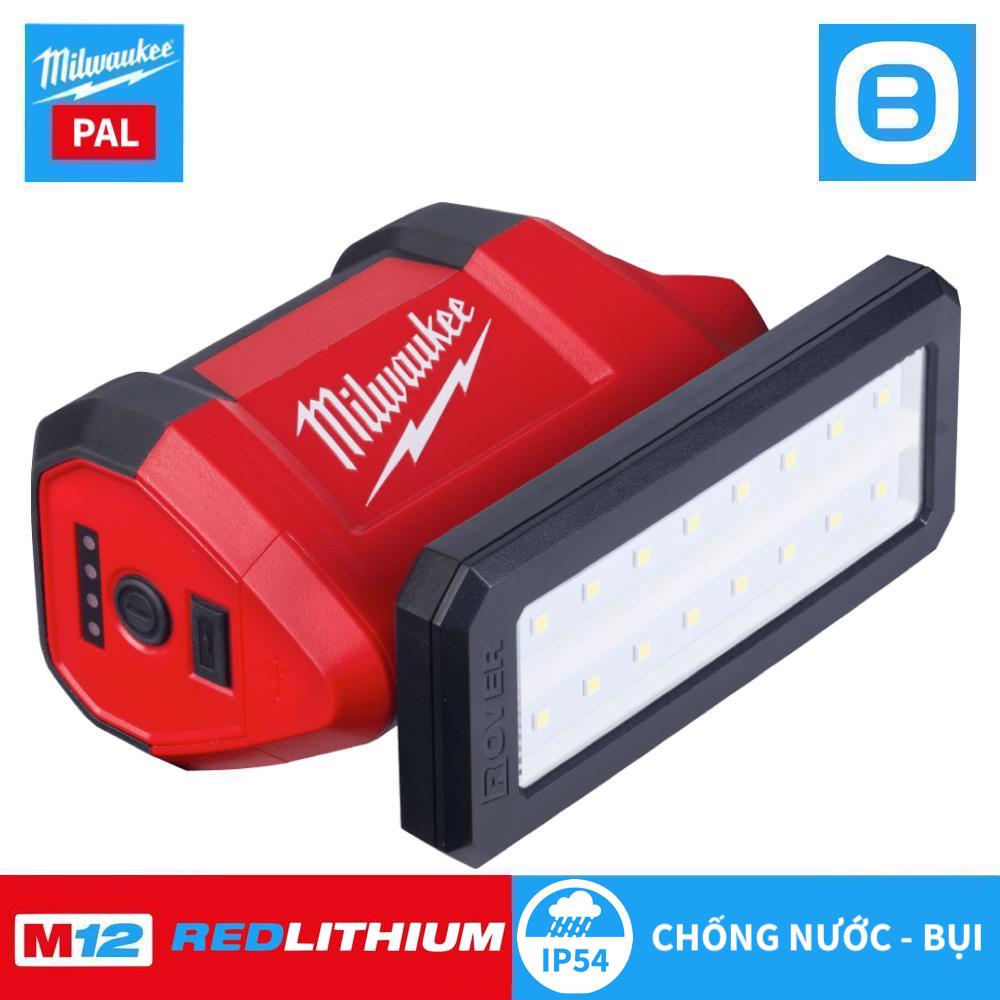 Milwaukee M12 PAL, Đèn Led chiếu sáng trục xoay, 12V, Màu đỏ đen, 16146009