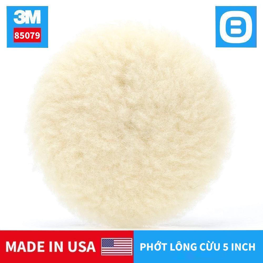 3M 85079 Finesse-it Buffing Pad, Phớt lông cừu đánh bóng 5 Inch, Màu trắng