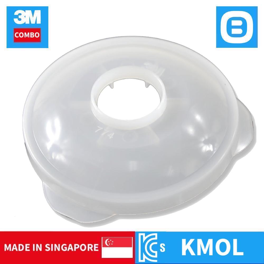 3M Combo mặt nạ phòng độc nửa mặt HF52 Size M, Phin lọc hơi hữu cơ 3301K-100, Tấm lọc 7711, Nắp giữ 774, Chuẩn KMOL-KOSHA, Lọc bụi virus hơi hữu cơ