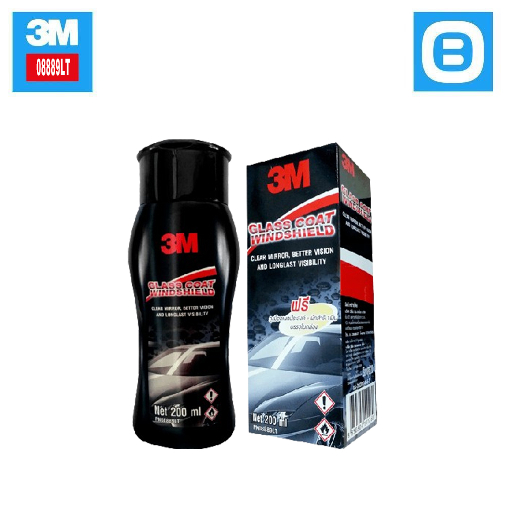 3M 08889LT Glass Coat windshield, Dung dịch chống bám nước kính xe, 200ml