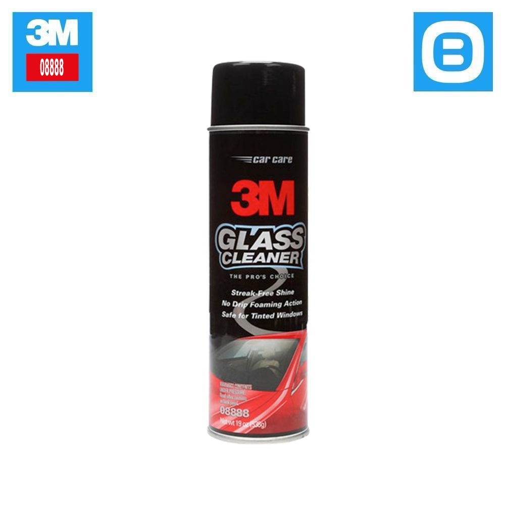 3M 08888 Glass Cleaner, Nước rửa kính và vệ sinh kính xe hơi, 538g