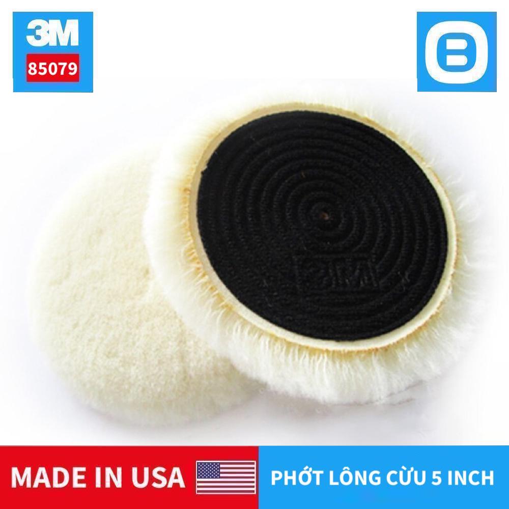 3M 85079 Finesse-it Buffing Pad, Phớt lông cừu đánh bóng 5 Inch, Màu trắng