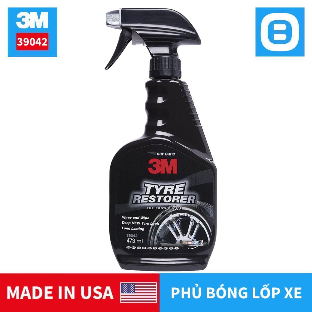 3M 39042 Tire Restorer, Chai xịt bảo dưỡng và phủ bóng lốp xe, 473ml