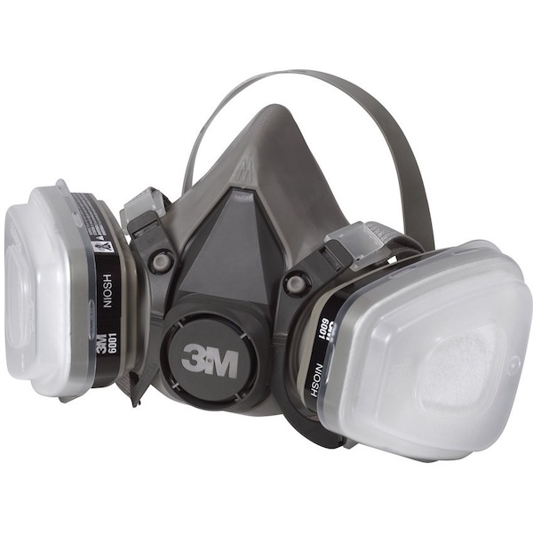 3M Combo 6001, Combo 01 phin lọc hơi hữu cơ than hoạt tính 6100 với 02 tấm lọc 5N11 NIOSH N95 và 02 nắp giữ 501, Lọc hơn 95% bụi mịn vi khuẩn virut