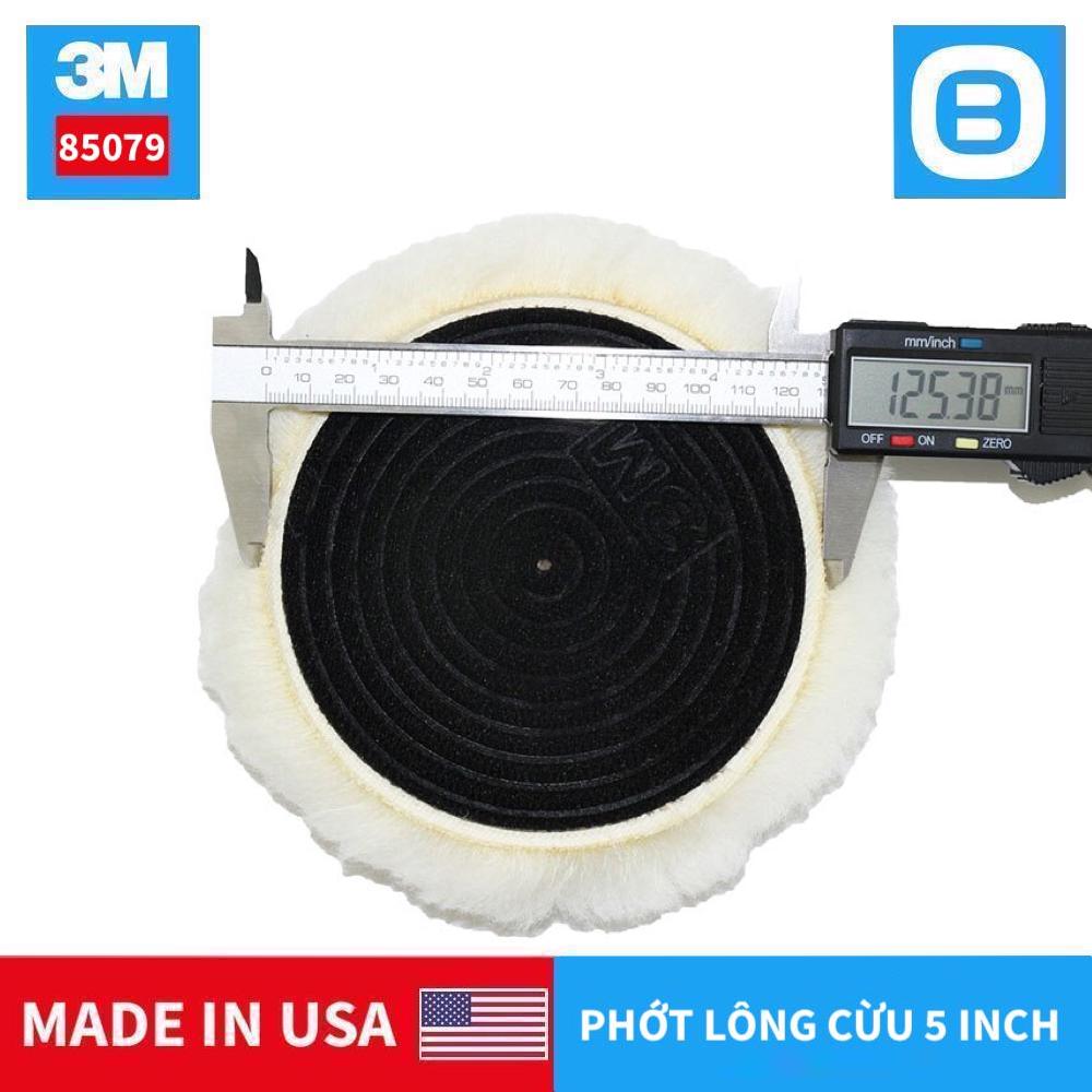 3M 85079 Finesse-it Buffing Pad, Phớt lông cừu đánh bóng 5 Inch, Màu trắng