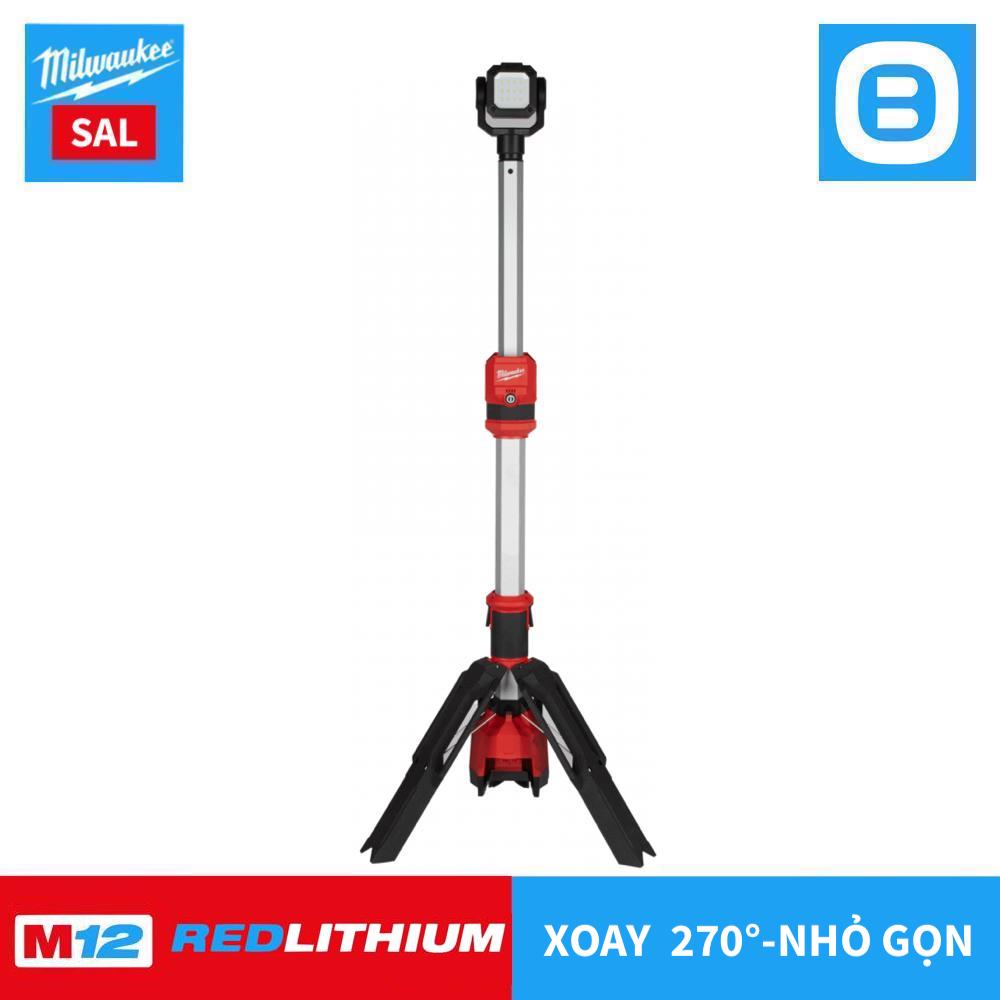 Milwaukee M12 SAL, Đèn LED đứng, 12V, Màu đỏ đen, 18324004