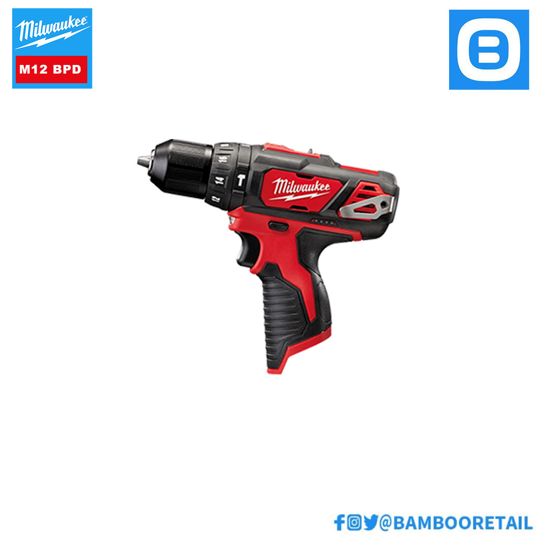 Milwaukee M12 BPD-0, Máy khoan, 12V, Màu đỏ đen