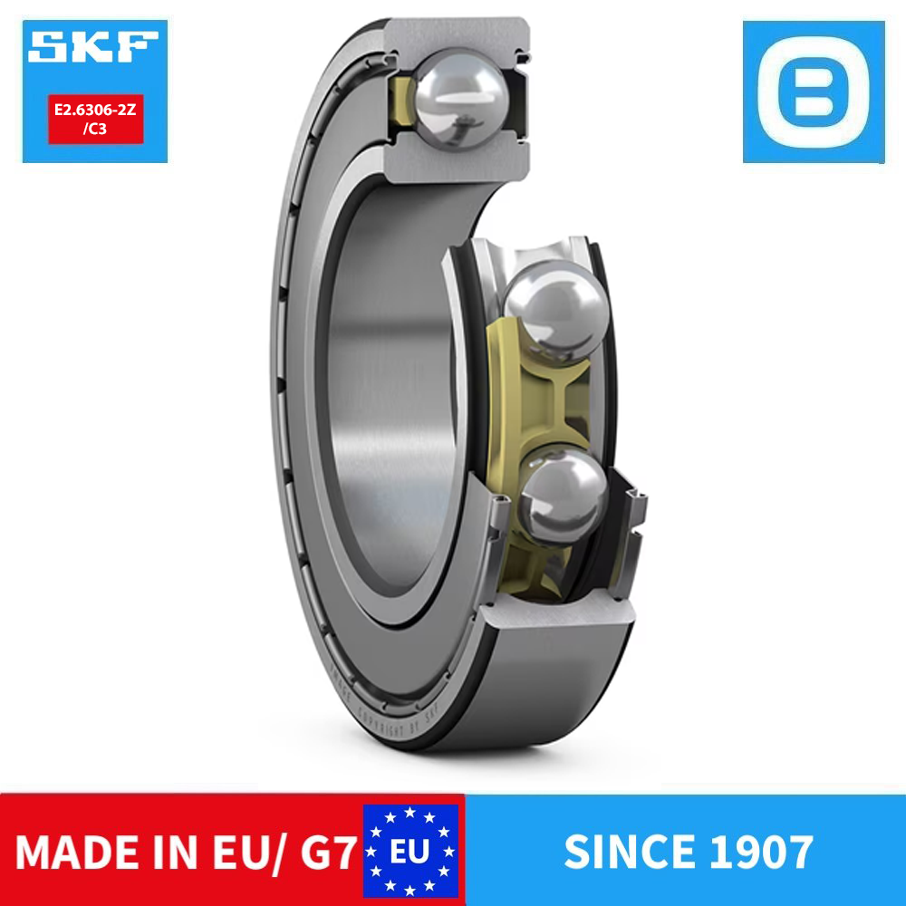 SKF 6306 2Z C3 2Z/C3 2RS1 2RS1/C3 2Z/C4 E2.2Z/C3 Deep groove ball bearing, Vòng bi cầu, d30xD72xB19 mm, Xuất sứ EU/G7