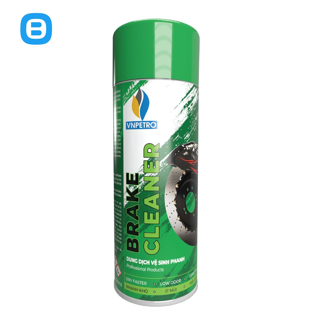 VNPetrol PNB301, Brake Cleaner, Dung dịch vệ sinh phanh, 450ml - Chai