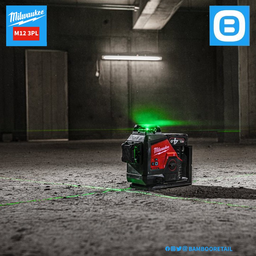 Milwaukee M12 3PL, Máy cân mực laser, 12V, 38m, 330˚, IP54, Màu đỏ đen, 6912703