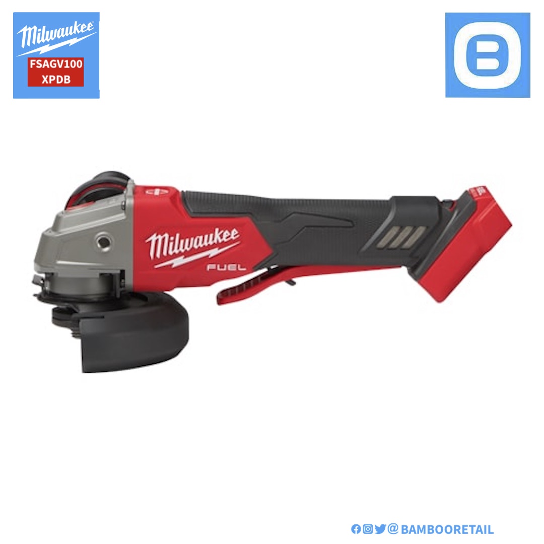 Milwaukee M18 FSAGV100XPDB, Máy mài góc có phanh tốc độ, 18V, 100mm, Màu đỏ đen, 18521012