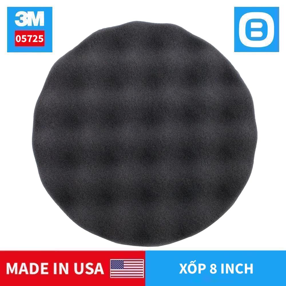 3M 05725 Foam polishing pad, Xốp đánh bóng 8 inch, Màu đen