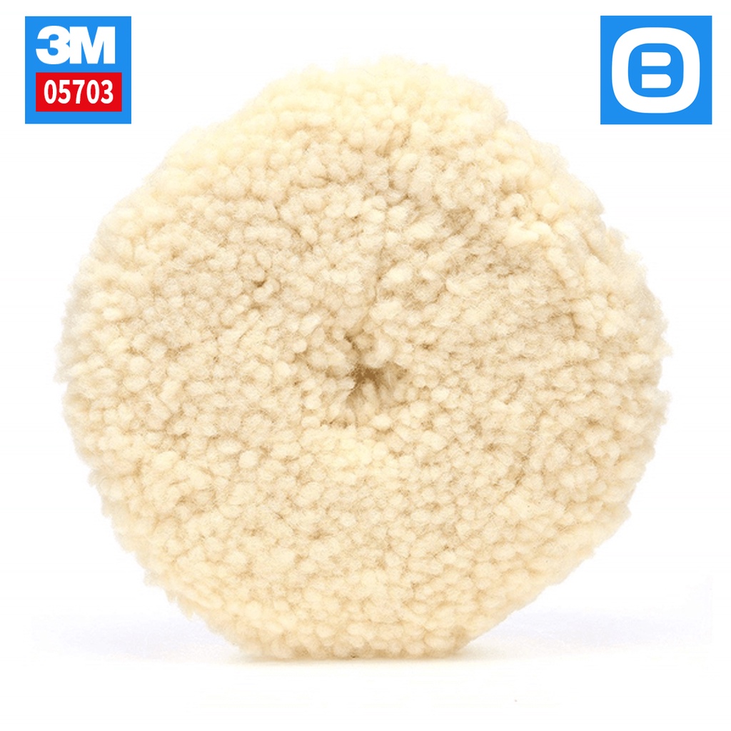 3M 05703, Phớt lông cừu đánh bóng, 2 mặt, 8 Inch - 200mm