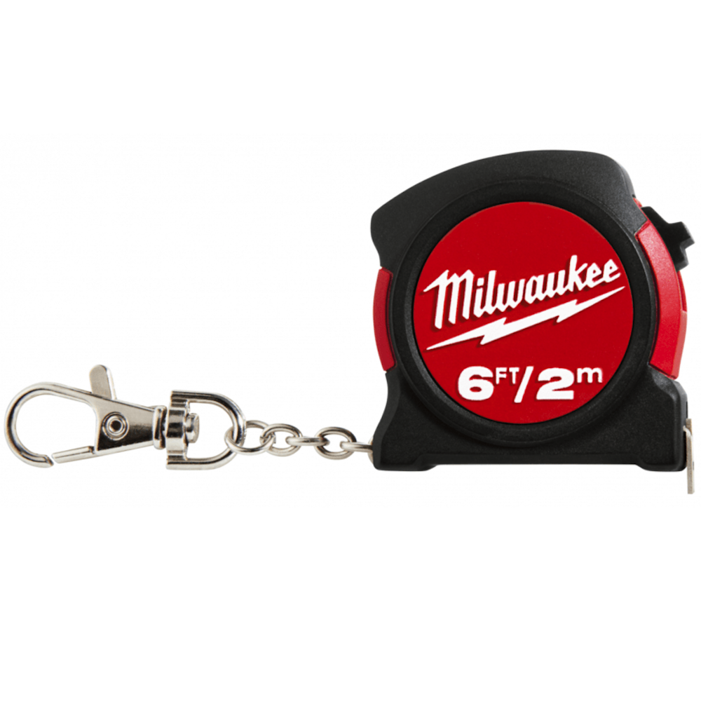 Milwaukee 48-22-5506, Thước cuộn 2m có móc khóa, 2m/6 ft, Màu đỏ đen, 76002015