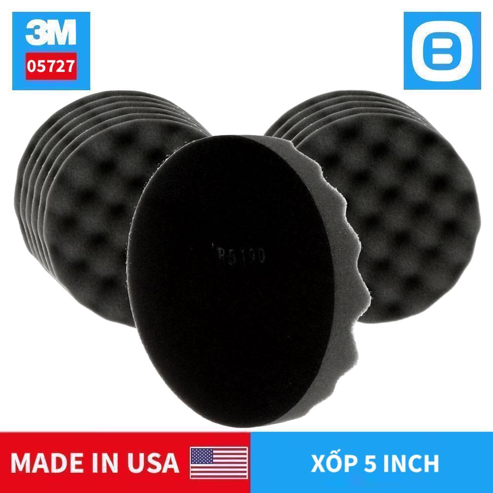 3M 05727 Foam polishing pad, Xốp đánh bóng 5 inch, Màu đen