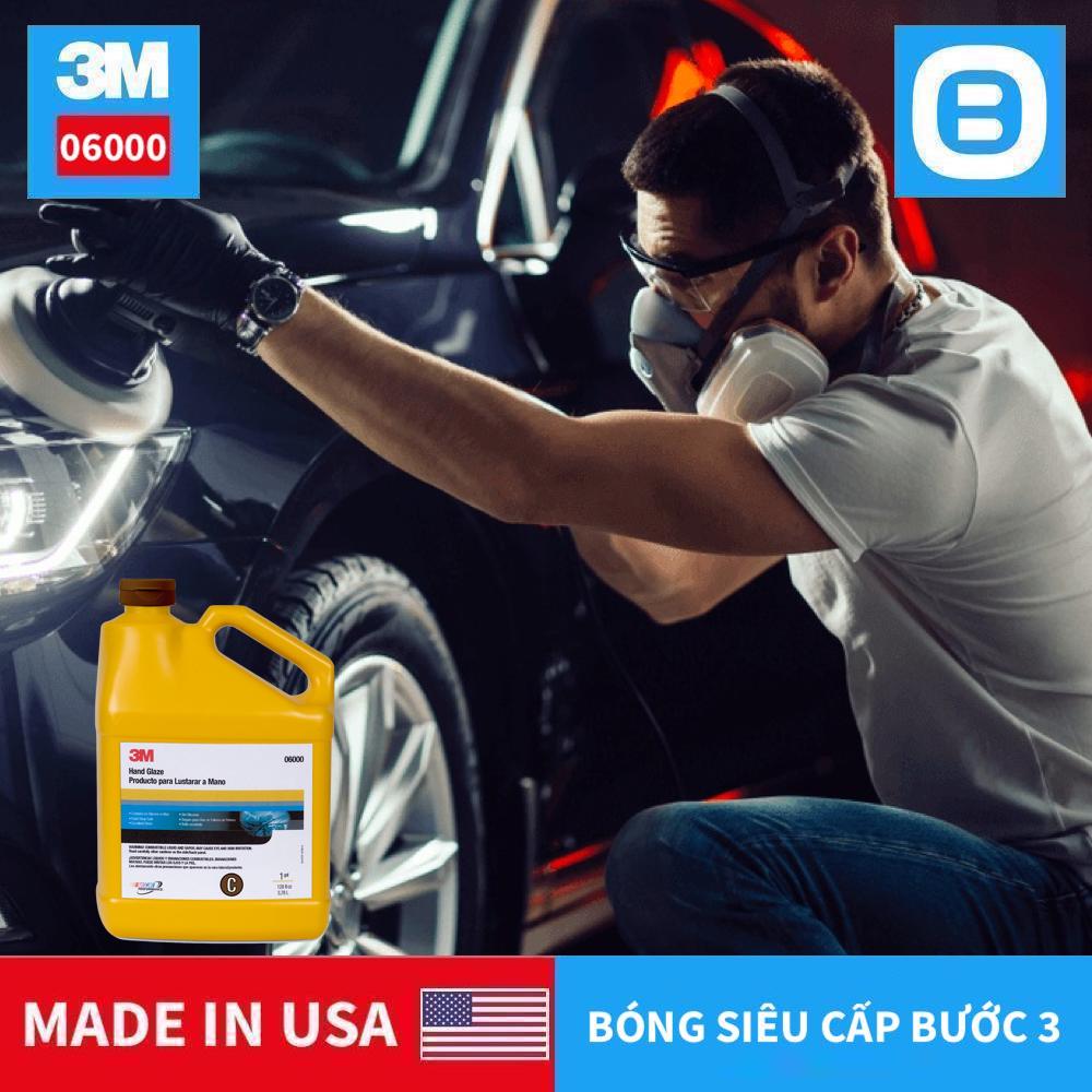 3M 06000 Hand Glaze, Paste đánh bóng bước 3 tăng độ bóng siêu cấp, 3.78 lít