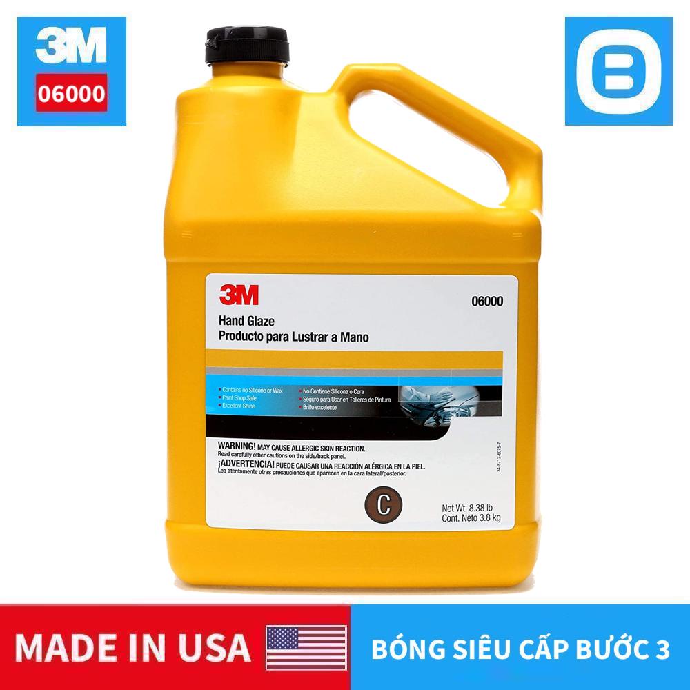 3M 06000 Hand Glaze, Paste đánh bóng bước 3 tăng độ bóng siêu cấp, 3.78 lít